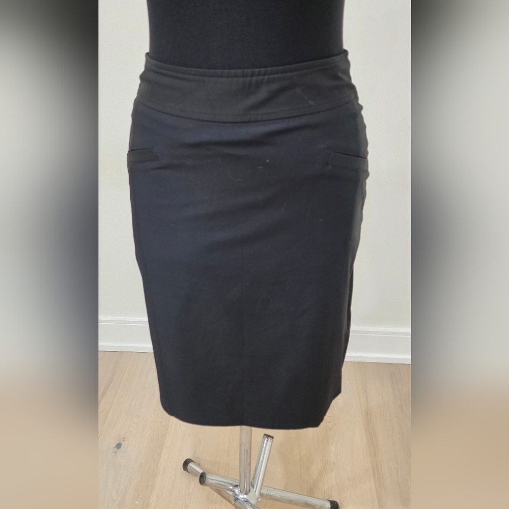 Butik Day1 Elegant Black Knee-Length Pencil Skirt & Belted Jacket Suit Coord US4 - Picture 7 of 16